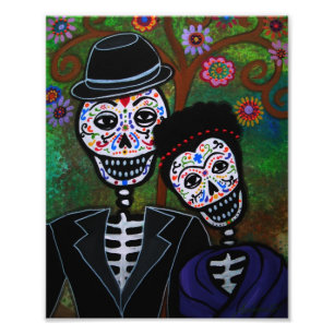Wedding Couple Day of the Dead Painting Photo Print