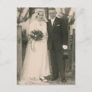 wedding couple fake background post card