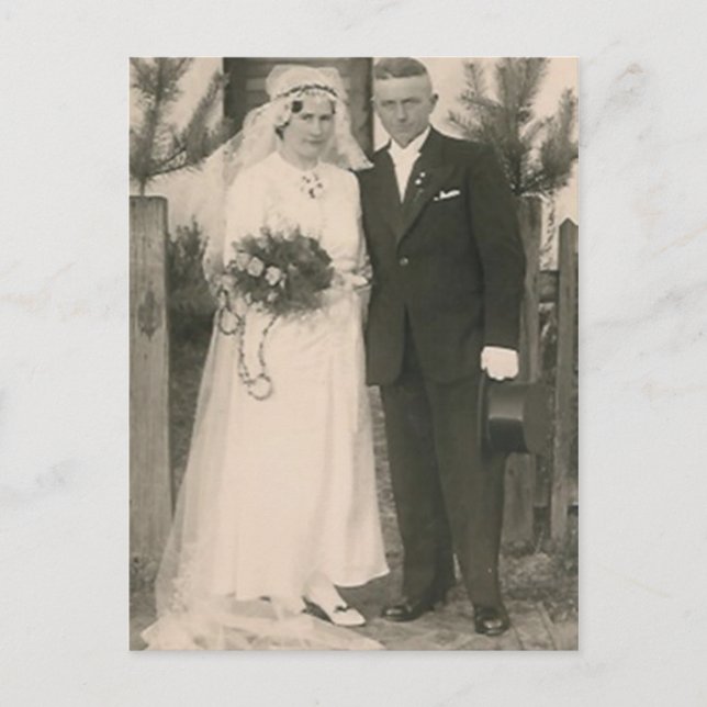 wedding couple fake background post card (Front)