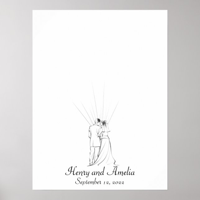 Wedding Couple Fingerprint Guest Book (Front)