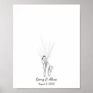 Wedding Couple Fingerprint Guestbook