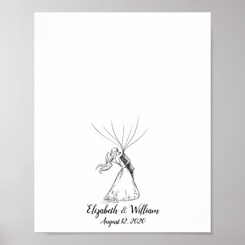 Wedding Couple Fingerprint Guestbook