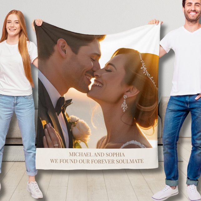 Wedding Couple Fleece Blanket Christmas Gift Idea (Creator Uploaded)