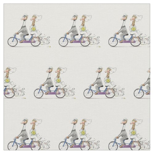 wedding couple giraffes fabric