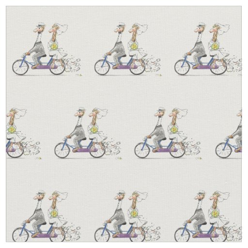 wedding couple giraffes fabric