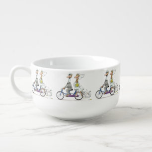 wedding couple giraffes soup mug