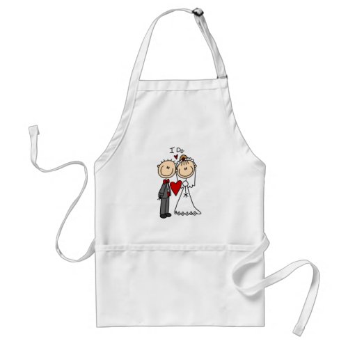 Wedding Couple I Do T_shirts and Gifts Adult Apron