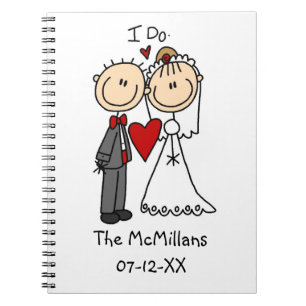 Wedding Couple I Do T-shirts and Gifts Notebook
