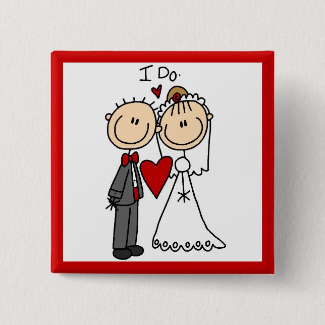 Wedding Couple I Do T-shirts and Gifts Pinback Button (Front)