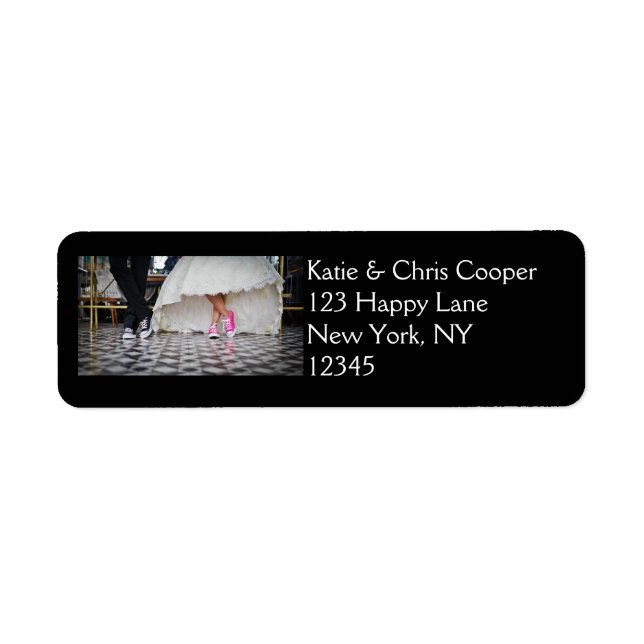 Wedding Couple in a Retro Style Fifties Diner Label (Front)