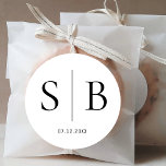 Wedding Couple Initial Sticker Wedding Favor Label<br><div class="desc">Wedding Couple Initial Sticker Wedding Favor Label</div>