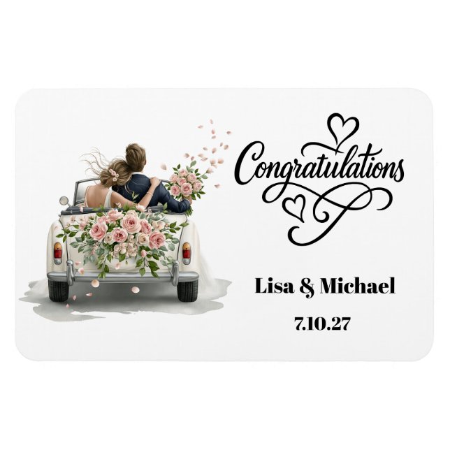 Wedding Couple Magnet (Horizontal)