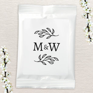 Wedding Couple Monogram Elegant Botanical Margarita Drink Mix