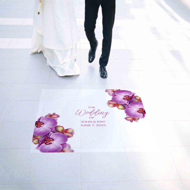 Wedding Couple Monogram Floor Decal & Sticker (Wedding)