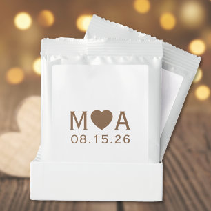 Wedding Couple Monogram Love Heart Margarita Drink Mix