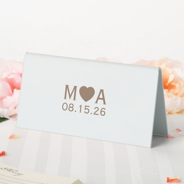 Wedding Couple Monogram Table Tent (In SItu (Wedding))