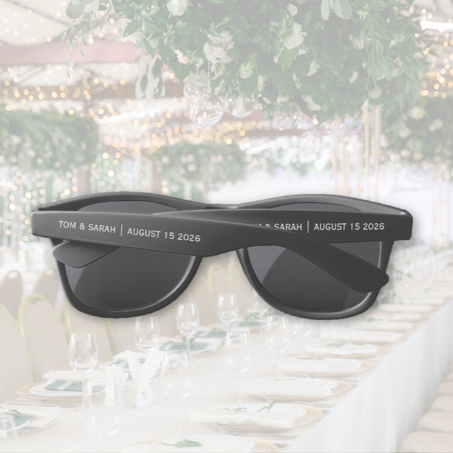 Wedding Couple Name Date Sunglasses (Wedding Couple Name Date Sunglasses)