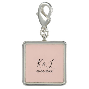 Wedding couple name letter date red pastel backgro charm