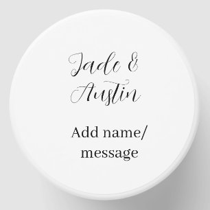 Wedding couple name message date romantic elegant mini candle favors