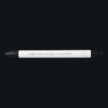 Wedding Couple Names Ecru Heart Pen<br><div class="desc">Simple wedding writing pen with black ink. Personalized names with ecru heart. Add to welcome gift bags for guests and don't forget to save one as keepsake.</div>