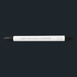 Wedding Couple Names Ecru Heart Pen<br><div class="desc">Simple wedding writing pen with black ink. Personalized names with ecru heart. Add to welcome gift bags for guests and don't forget to save one as keepsake.</div>