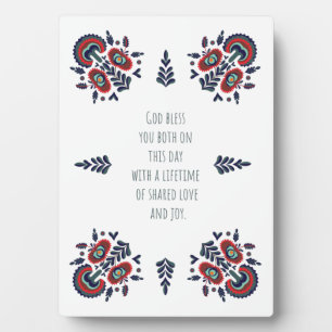 Wedding Couple, Newly-Wed Blessing, Engagement gif Plaque