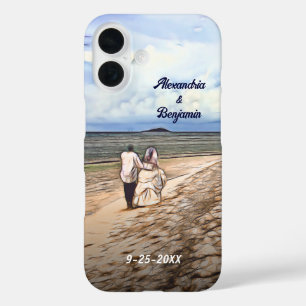 Wedding Couple Newlywed Photo Personalize iPhone 16 Case