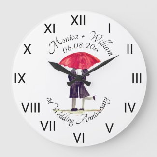 Wedding couple Paper Anniversary Roman Numbers 