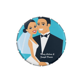 Wedding Couple - Personalized Tin Mints Jelly Belly Tin
