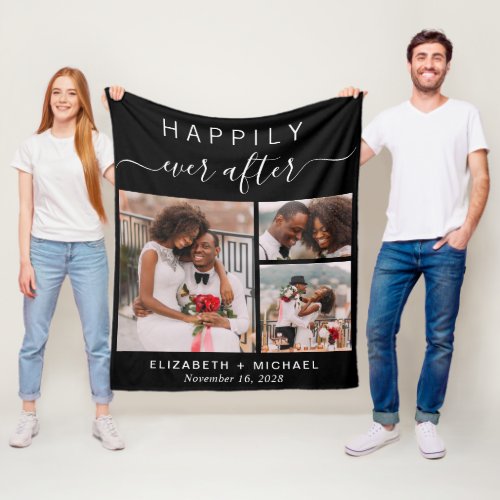 Wedding Couple Photo Collage Black
