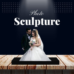 Wedding Couple Photo Cutout Acrylic Sculpture