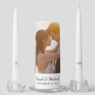 Wedding Couple Photo Unity Candle Set