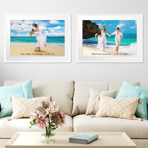 Wedding Couple Photos Personalized Print Set