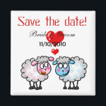 Wedding couple, Save the date Magnet<br><div class="desc">Great gift for a wedding couple,  the background color is customizable. You can easily personalize this design by pressing the "customize it" button.</div>