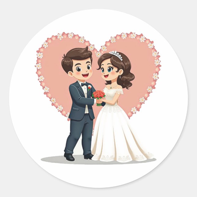 Wedding Couple Stickers (Front)