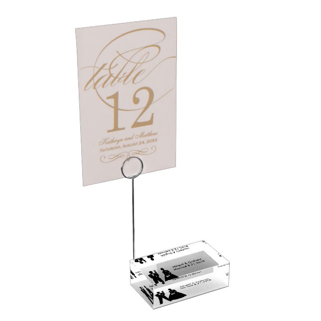 Wedding Couple Table Card Holder (Corner)