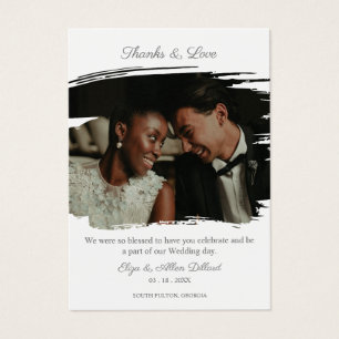 Wedding Couple to Thank Guests on Simulated Brush