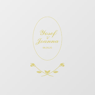 Wedding Couple Transparent Floor Decal and Sticker