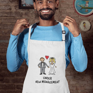 Wedding Couple - Under New Management Adult Apron