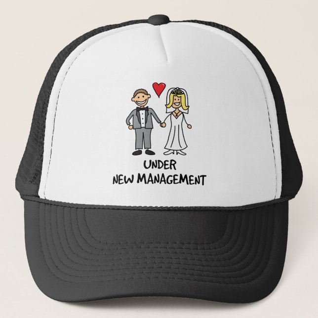 Wedding Couple - Under New Management Trucker Hat (Front)