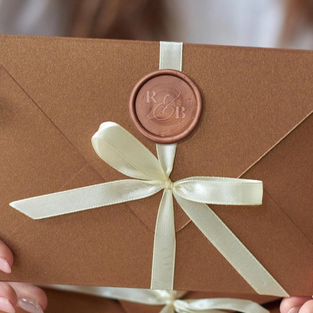 Wedding Couples Initials Ampersand Wax Seal Stamp (Creator Uploaded)