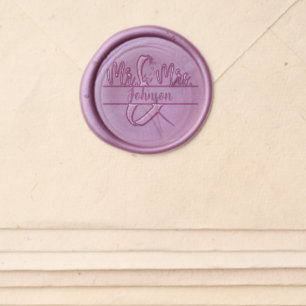 Wedding Couples Invitations Formal Wax Stickers