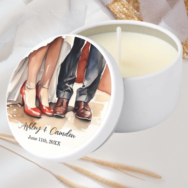 Wedding Couples Name Date Mini Candle Favors (Creator Uploaded)
