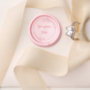 Wedding Couple's Name Flower frame Wax Seal Stamp