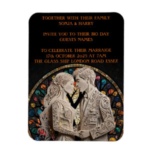Wedding couples personalized magnet