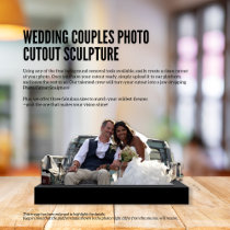 Wedding Couples Photo Cutout Sculpture