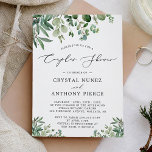 Wedding Couples Shower Greenery Eucalyptus Leaves Invitation<br><div class="desc">Greenery Eucalyptus Leaves Wedding Couples Shower Invitation. (1) For further customization, please click the "customize further" link and use our design tool to modify this template. (2) If you prefer Thicker papers / Matte Finish, you may consider to choose the Matte Paper Type. (3) If you need help or matching...</div>