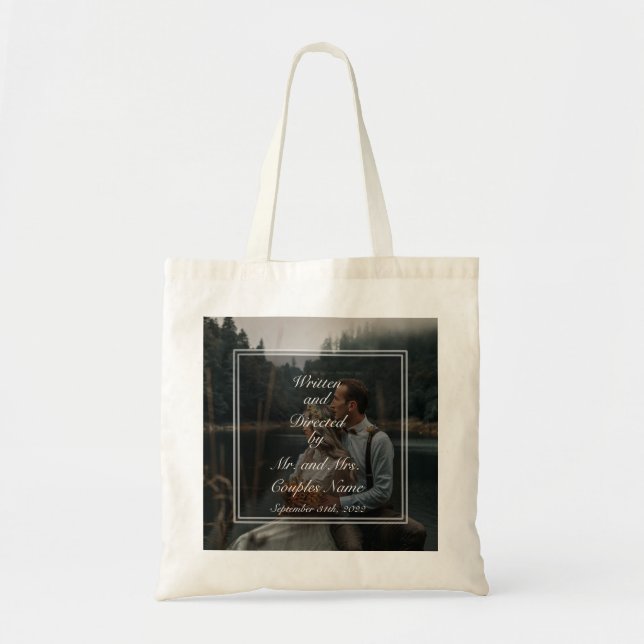 Wedding couples tote bag gifts favors presents (Front)