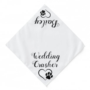 Wedding Crasher Personalized Pet Wedding Bandana
