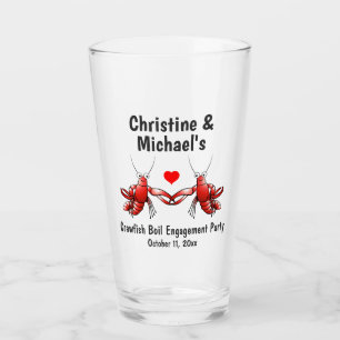 Wedding Crawfish Boil Beer Pint Glass